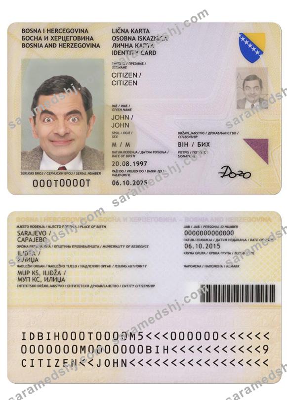 BOSNIA AND HERZEGOVINA ID (2015-2025)